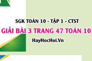 Giải bài 3 trang 47 Toán 10 Chân trời sáng tạo (SGK Tập 1)